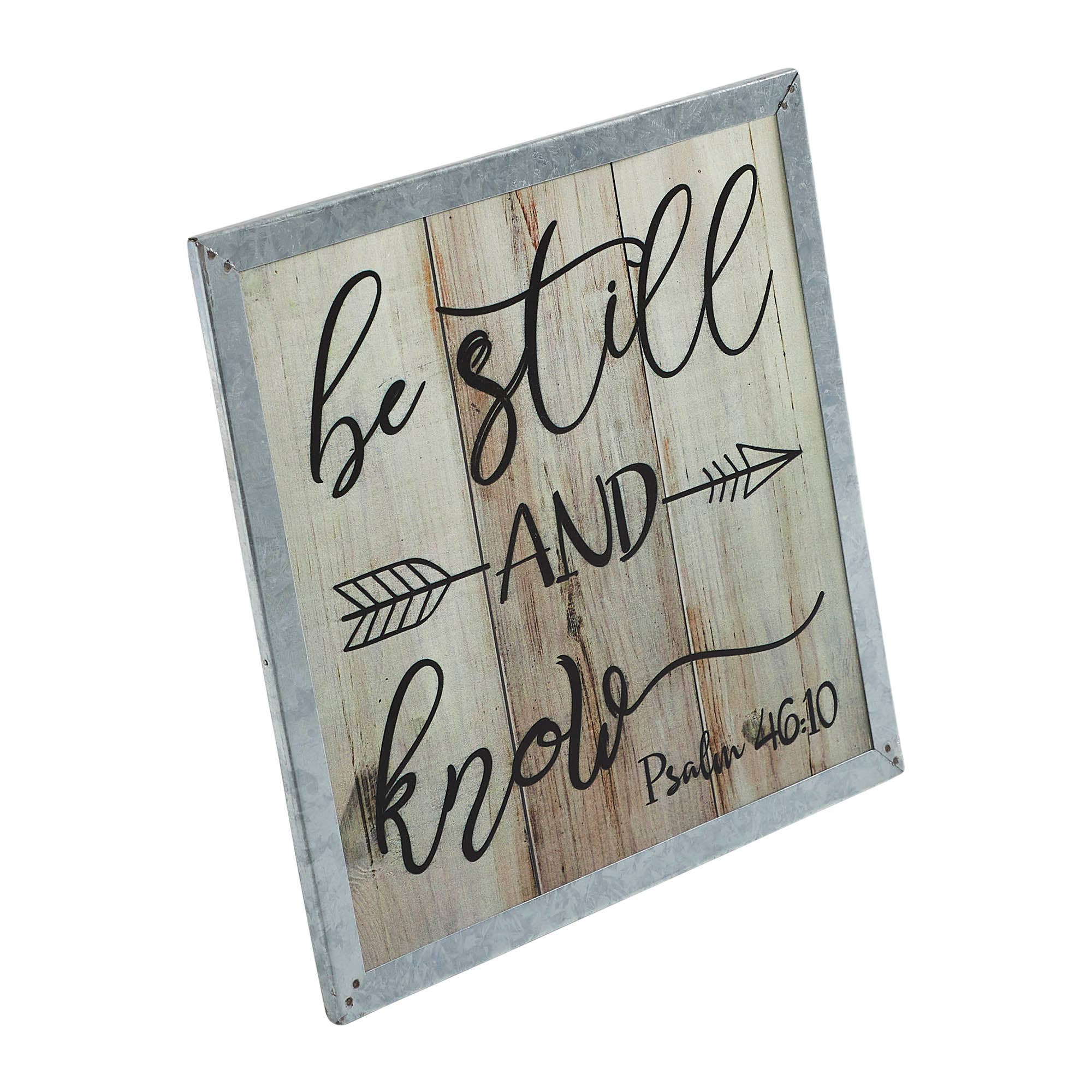 VHC Brands - Wholesale Sign - Celebrate Grace Psalm 46:10 Be Still And Know MDF Wall Sign 10x10x0.54
