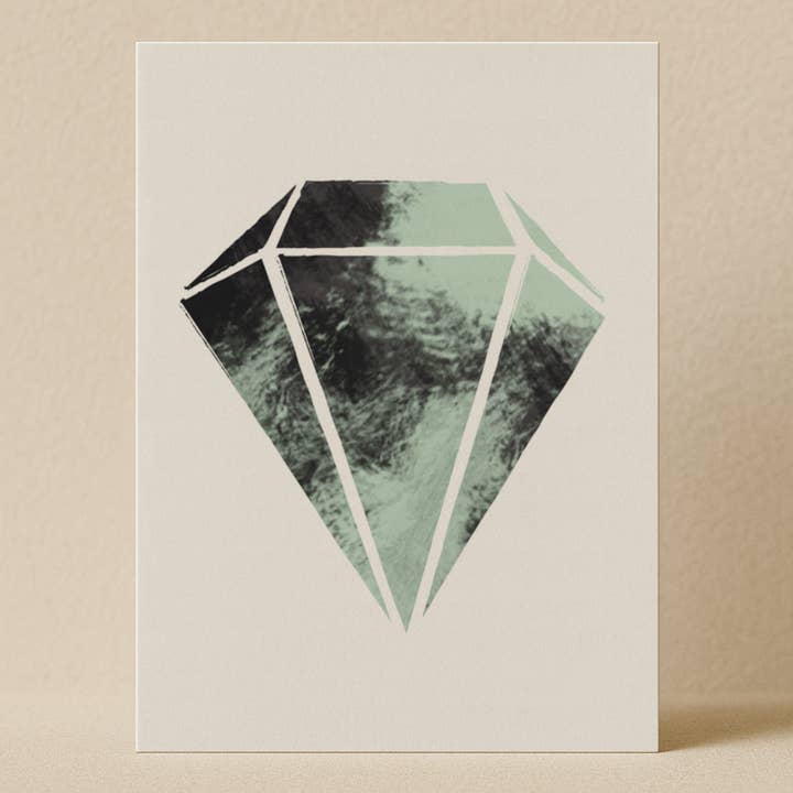 Karte Design Berlin - Wholesale Love Card - Everyday Card & Envelope – “Can't Buy Me Love” (Onyx Gem)