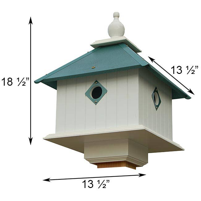 BestNest Inc - Wholesale Bird House - Carriage Bird House, Verdigris Roof