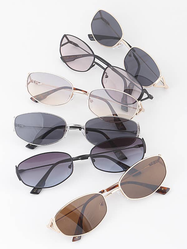 Modern Tinted Oval Sunglasses for wholesale by Shop Neighbors