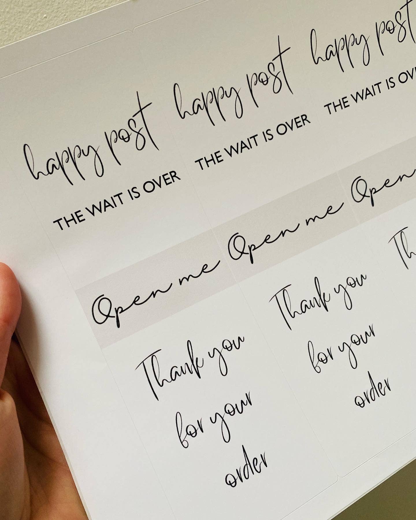 HMstationery – wholesale Sticker – Happy Mail, Logo Box seals, Thank you for your order1