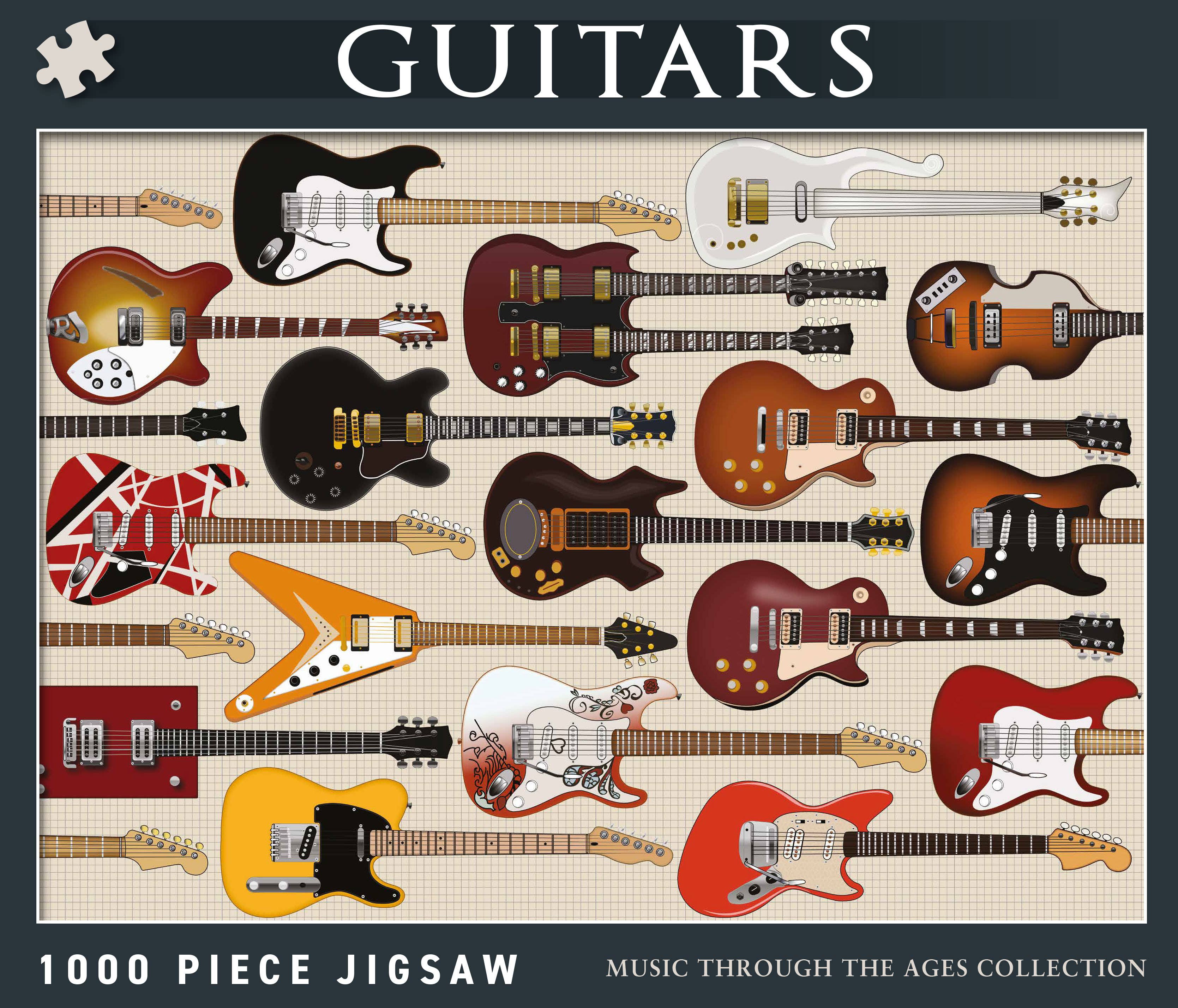 Coach House Partners – wholesale Puzzle – Adult – Guitars 1000 Piece Jigsaw Puzzle2