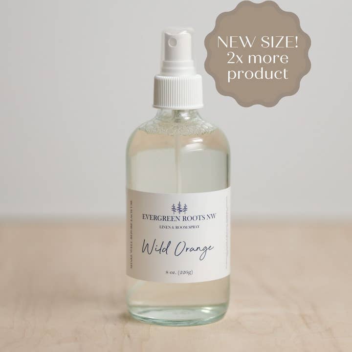 Spray d'ambiance à l'orange sauvage - 8 fl oz pour la vente par Evergreen Roots NW