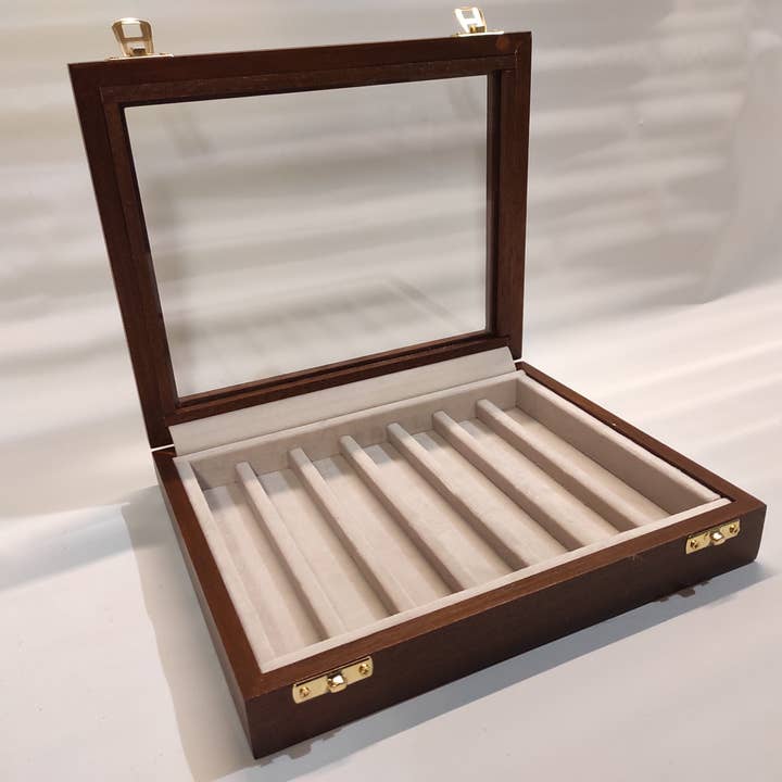 Coins&More - Wholesale Pen & Pencil Holder - Pen Box, Wood and Velvet Pencil Case