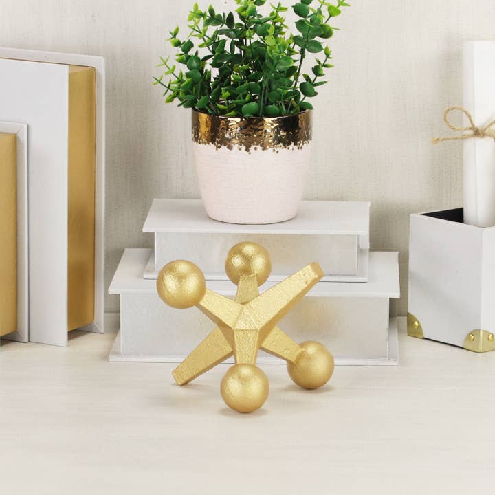 Cheungs Home Decor – wholesale Decorative tabletop object – Calix Golden Cast Iron Jack4