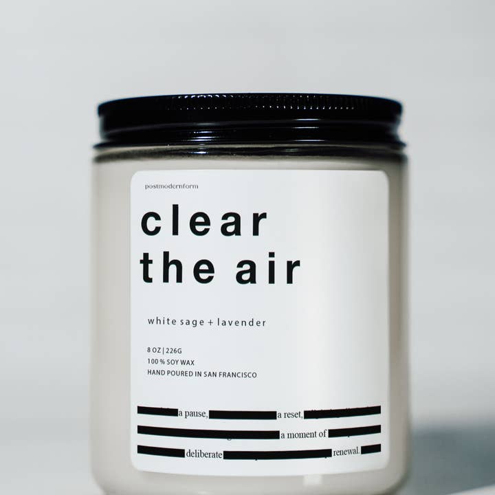 postmodernform - Wholesale Jar/Filled Candle - clear the air / white sage + lavender soy wax candle2