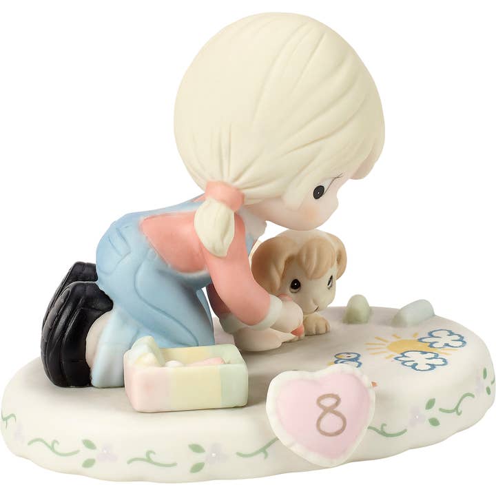 Precious Moments - Wholesale Decorative Figurine - Precious Moments Girl With Sidewalk Chalk Age 8 Figurine