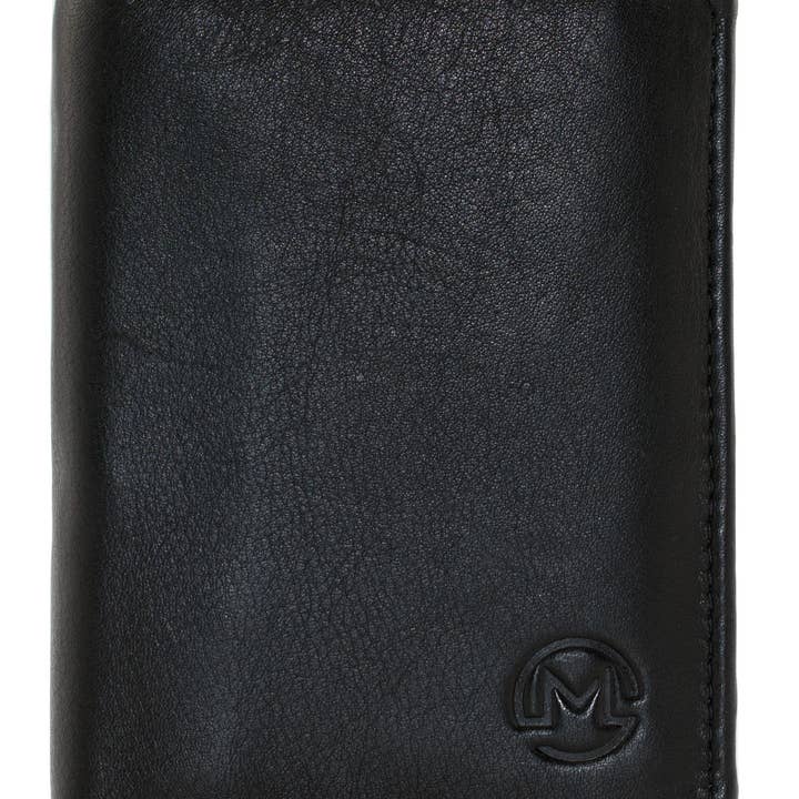 Oorspronkelijke Effen Leren Compacte Overhemdportemonnee Met Muntvak - 5 1055 voor wholesale door Mala Leather