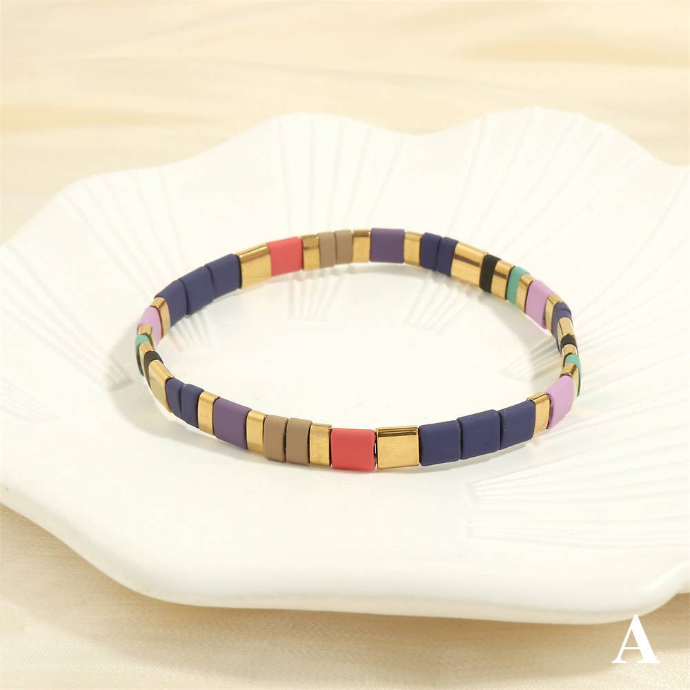 Mio Queena – Engroshandel Perlearmbånd – 5 mm TILA perle armbånd med elastik - BJ35