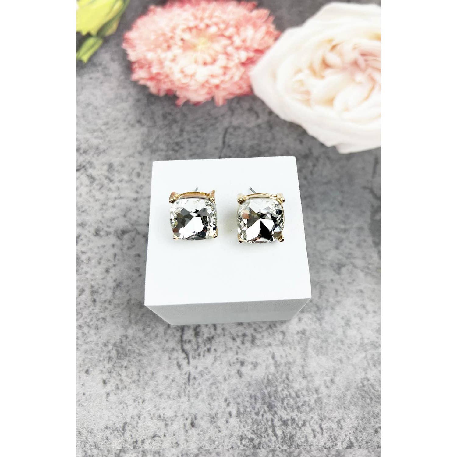 JHP Collection - Wholesale Stud/Post Earrings - VARIETY COLORS OF SEMI PRECIOUSGLASS POST EARRINGS4