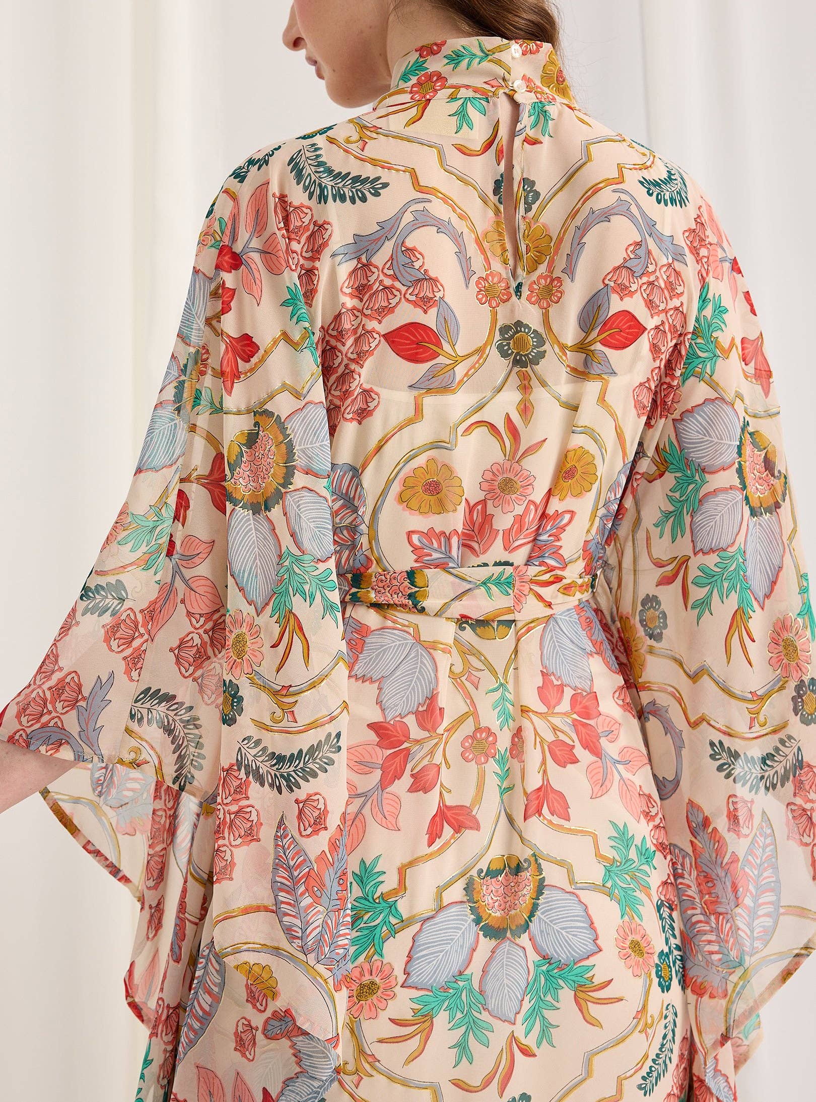 Store WF – wholesale Kaftan – Women's – Gold Lurex Belted Kaftan Dress6