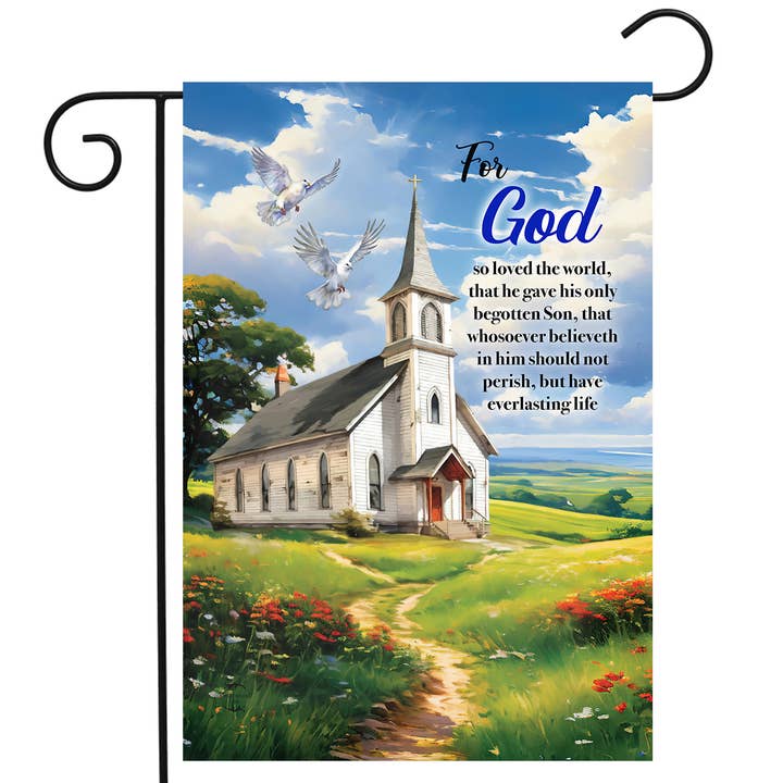 For God Church Garden Flag for wholesale by Briarwood Lane