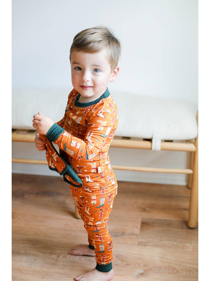 Southern Slumber - Wholesale Pyjamaset - Kinderen - Boots 2-delige pyjamaset van bamboe1