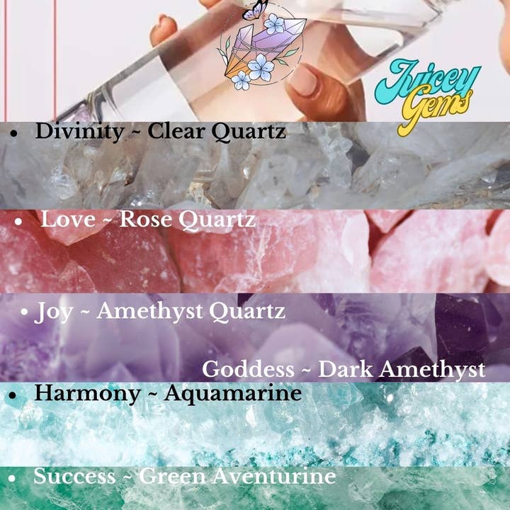 Juicey Gems – Großhandel Trinkflaschen – KOMBI-PAKET A Quarz-Kristall-Wasserflaschen12