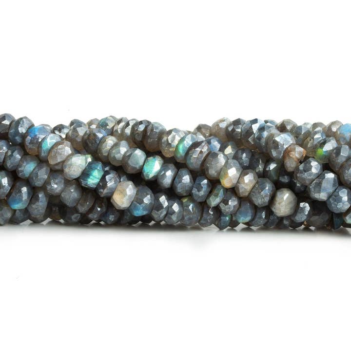Perles à facettes Mystic Labradorite, 6-7 mm, 14 pouces, 93 pièces pour la vente par The Bead Traders