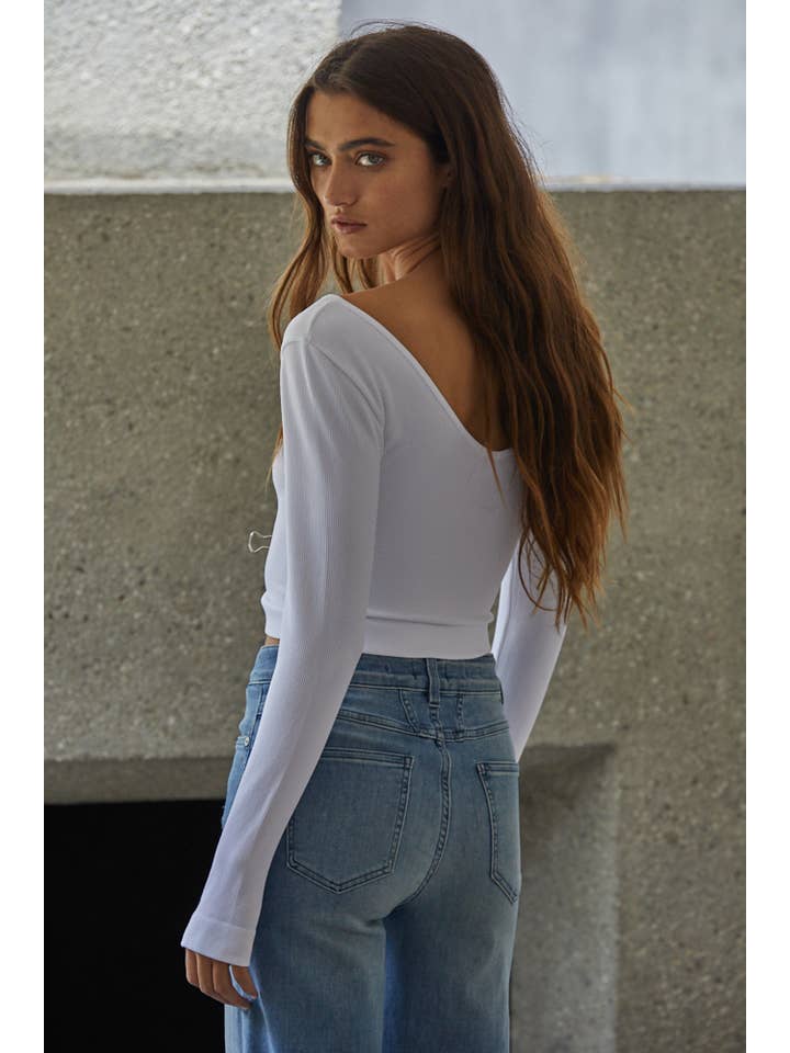 By Together - Wholesale Knit Top - Women's - S1158N | DOUBLE V NECK TOP3