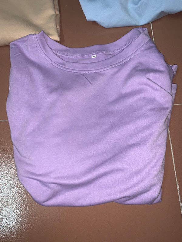 Sheer Trend – Túnica - Mulher por atacado – Camisetas simples de mangas compridas de cor sólida14