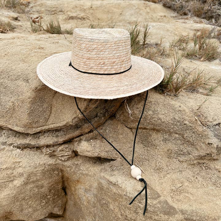 Leah - Wholesale Straw Hat - Women's - Telescope sun hat + chin strap, best beach hats for women5