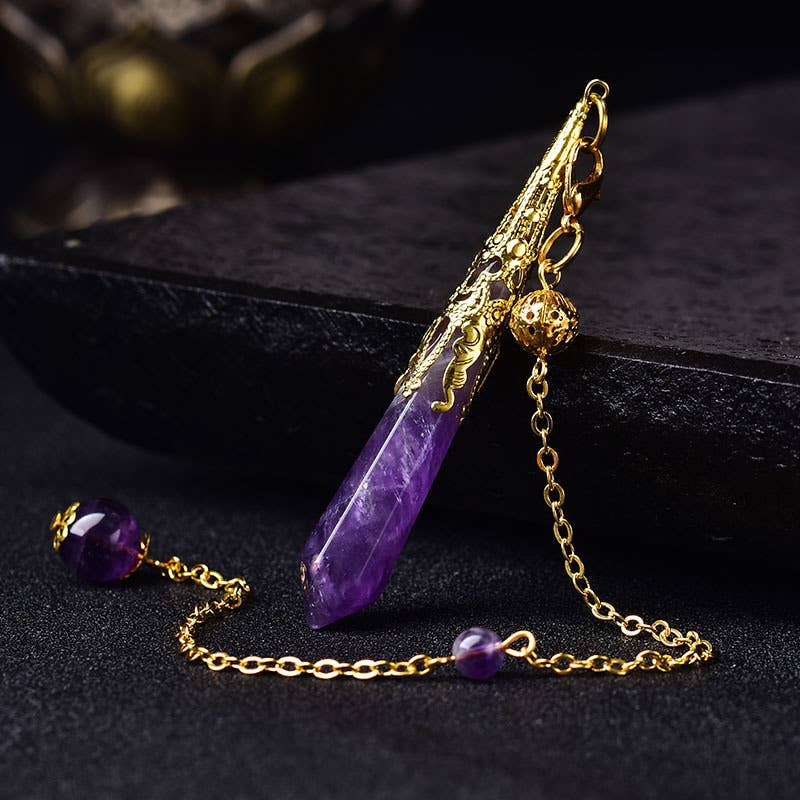 Gemcohub – Großhandel Spiritueller Stein/Kristall – Buntes Pendel aus natürlichem Kristallstein in Hexagon-Form37