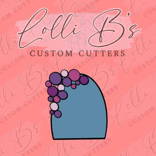 Bubble Arch Plaque Cookie Cutter and Fondant Cutter for wholesale by Lolli B Custom Cutters