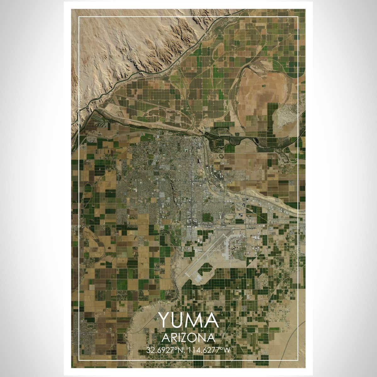 JACE.design - Wholesale Art Print - Yuma AZ Map Print Satellite3
