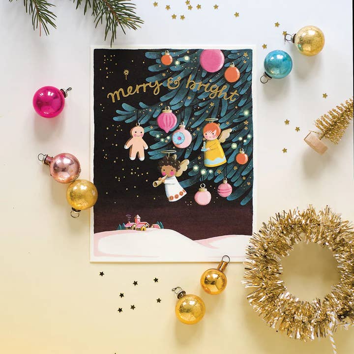 JooJoo Paper - Wholesale Christmas Card - Angel Ornaments Greeting Card1