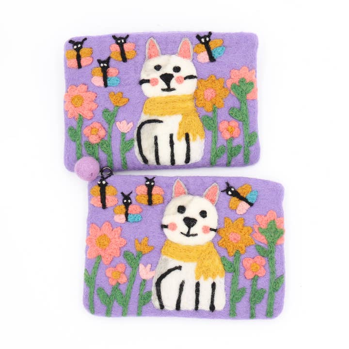 Honungsbi Trädgård Katt Ullfilt Fodral för wholesale av Sparkle Being