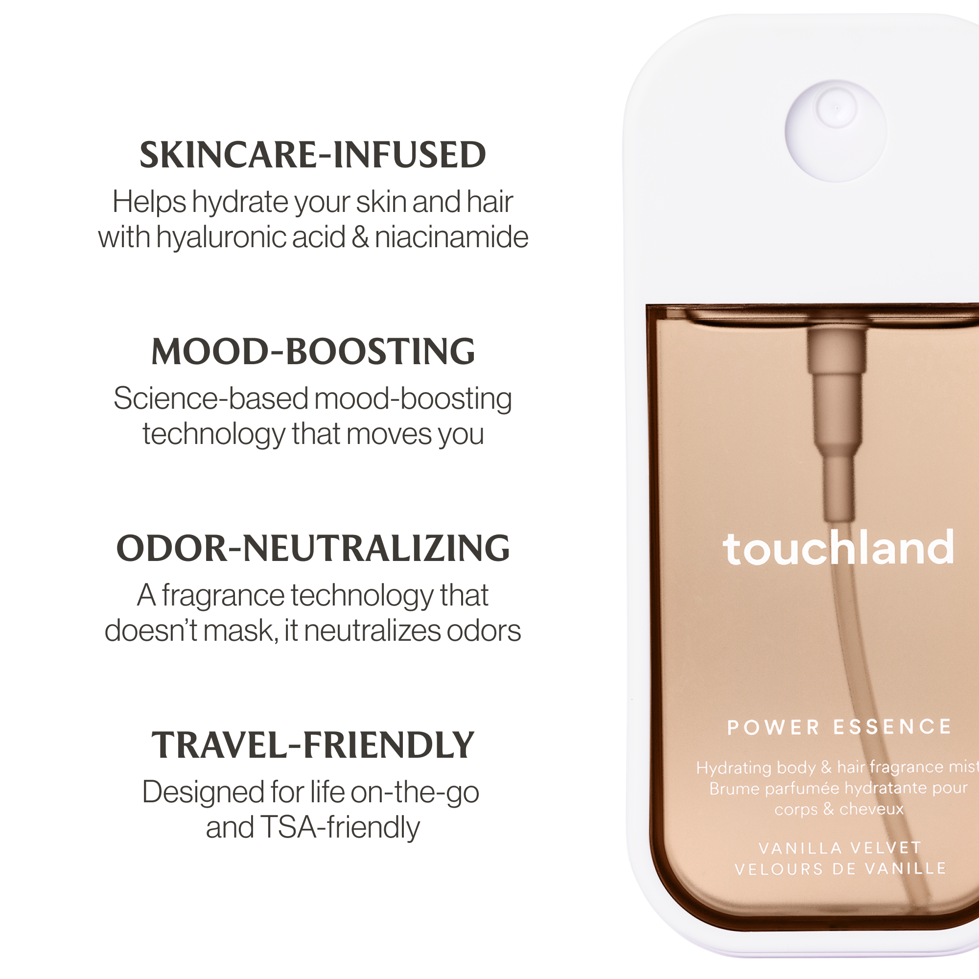 Touchland - Wholesale Perfume/Eau de Toilette - Vanilla Velvet Power Essence Body & Hair Fragrance Mist3