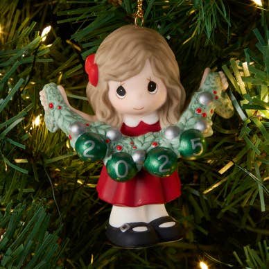 Deck The Halls 2025 Girl Ornament for wholesale by Precious Moments