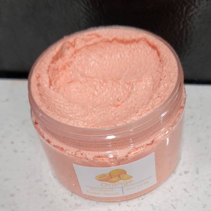 Gommage au savon fouetté à l'orange | Gommage au sucre à l'orange pour la vente par CraftdeeD