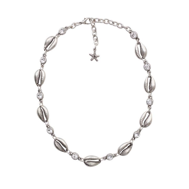 Chanour – wholesale Pendant/charm necklace – Handmade Shell Crystal Pewter Necklace - 3832