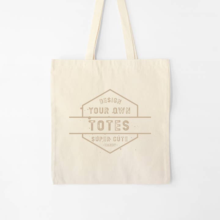 Sac fourre-tout Basic Essentials imprimé personnalisé sur un côté pour la vente par Peculiar People Designs