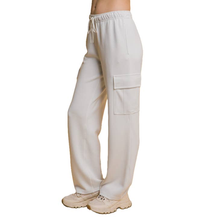 Mid Rise Cargo Sweatpants with Elastic Waist for wholesale by Blue Bunny Inc