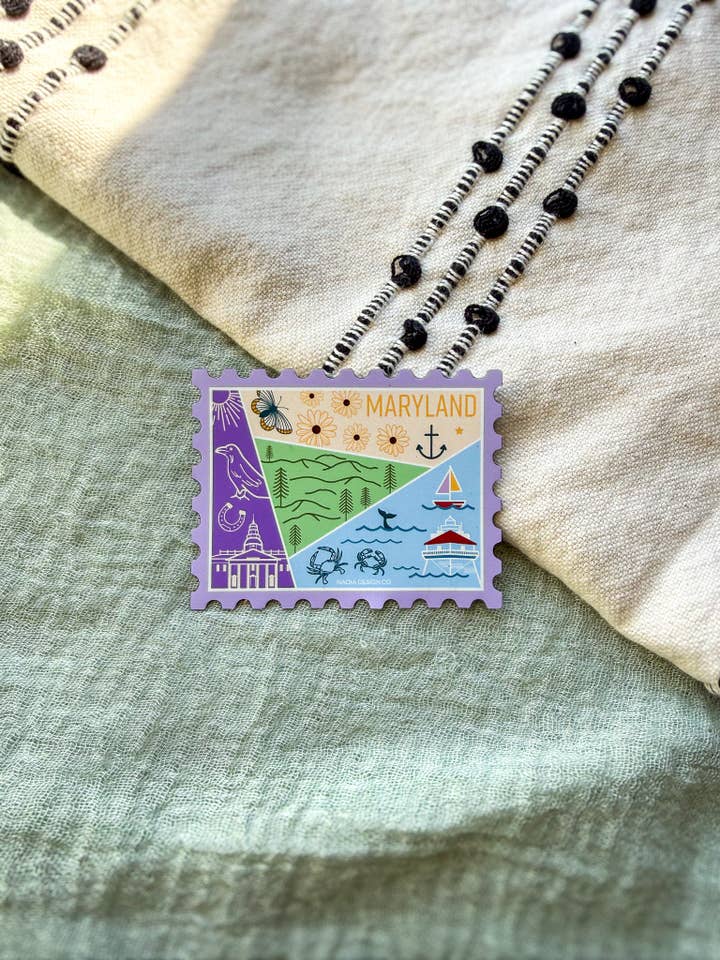 Maryland Stamp Magnet for wholesale by Nadia Design Co