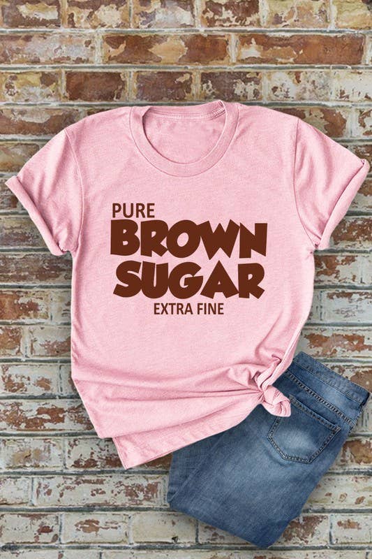 Top Avenue – T-shirt estampada - Mulher por atacado – Camiseta Pure Brown Sugar Extra Fino, Unissexo de gola curta19