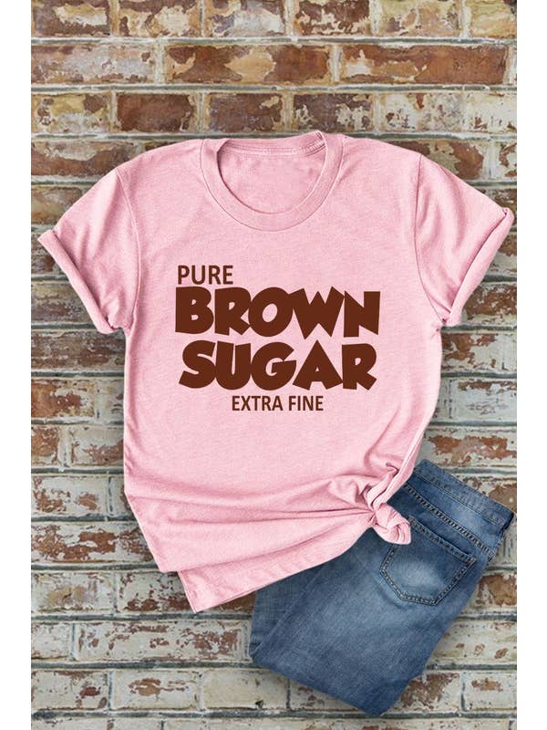 Top Avenue – T-shirt estampada - Mulher por atacado – Camiseta Pure Brown Sugar Extra Fino, Unissexo de gola curta19