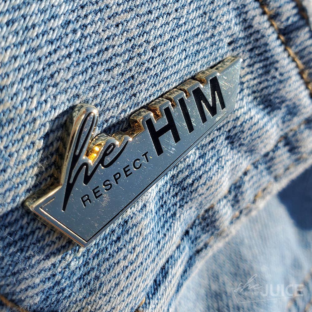 She Got The Juice - Wholesale Lapel Pin/Button - Respect Him - Pronoun Lapel Pin4