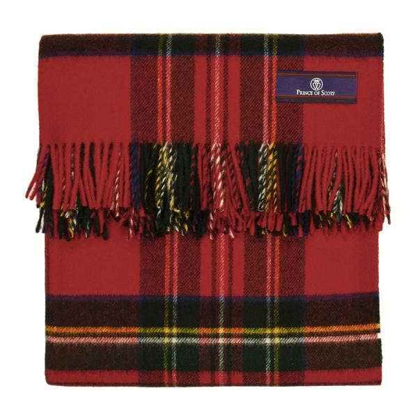 Prince of Scots - Wholesale Throw Blanket - Highland Tartan Tweed Merino Wool Throw - Royal Stewart1