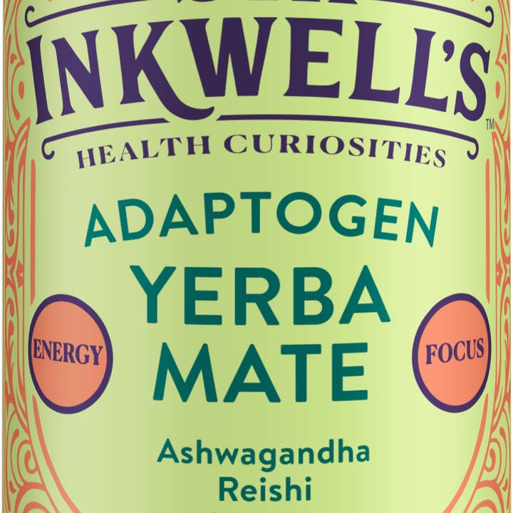 Sir Inkwell's Health Curiosities - Wholesale Health/Detox Tea - Adaptogen Infused Blood Orange & Mango Yerba Mate (12 Cans)5