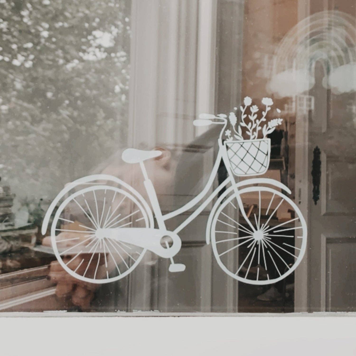 Eulenschnitt – Großhandel Aufkleber – Sticker Blumenfahrrad (VE = 6 Stück)0