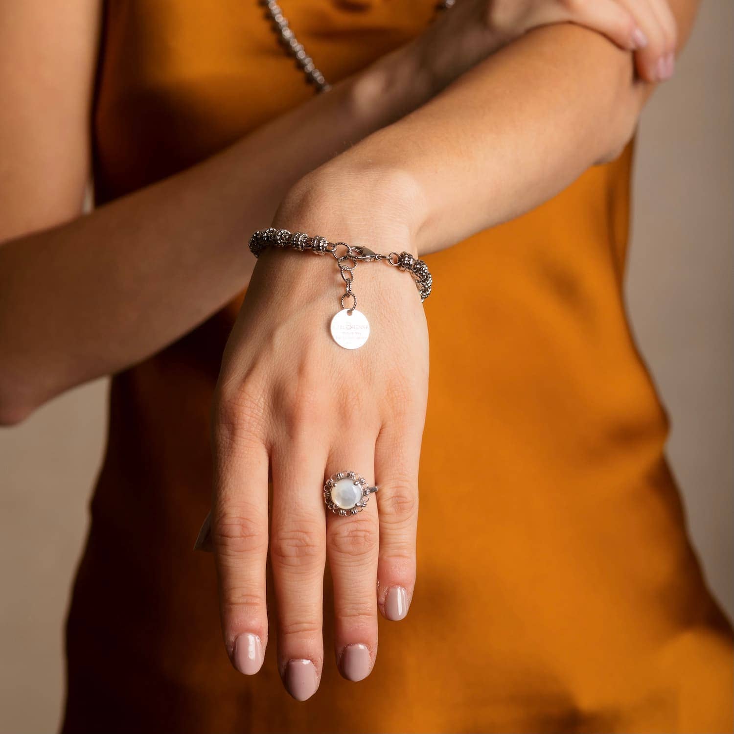 DelBrenna - Wholesale Link & Chain Bracelet - Bracciale Links Etruschi in Rodio2