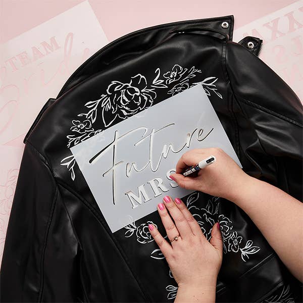 Hootyballoo by Club Green – wholesale Stencil/craft die – Bride To Be Stencil Set 4 Pack1