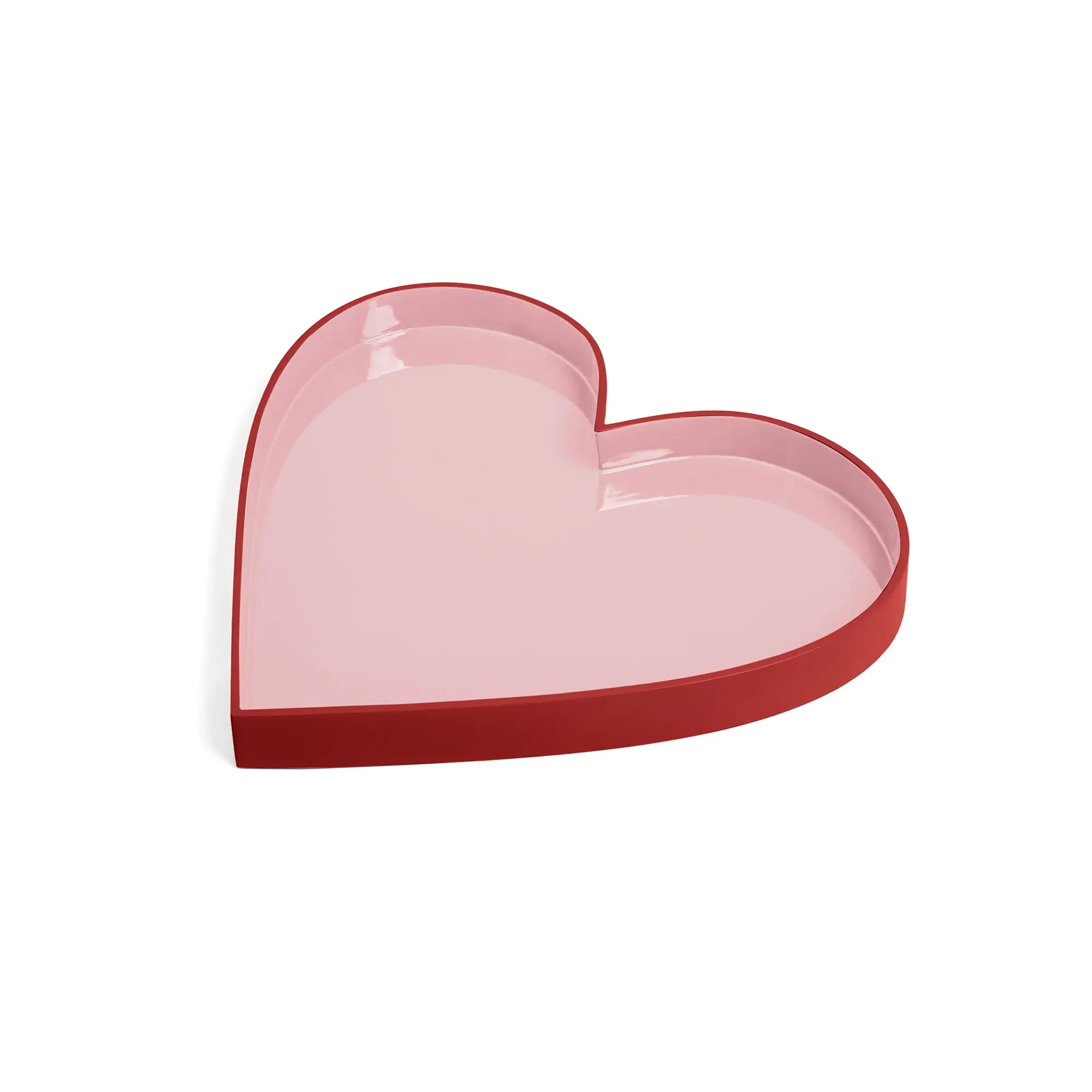 Host Home - Wholesale Decorative Tray - PINK HEART LACQUER TRAY 3