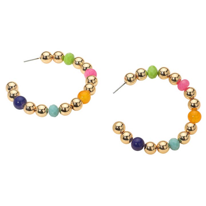 Sensibling Corp. - Wholesale Hoop Earrings - Beaded Hoop Earrings1