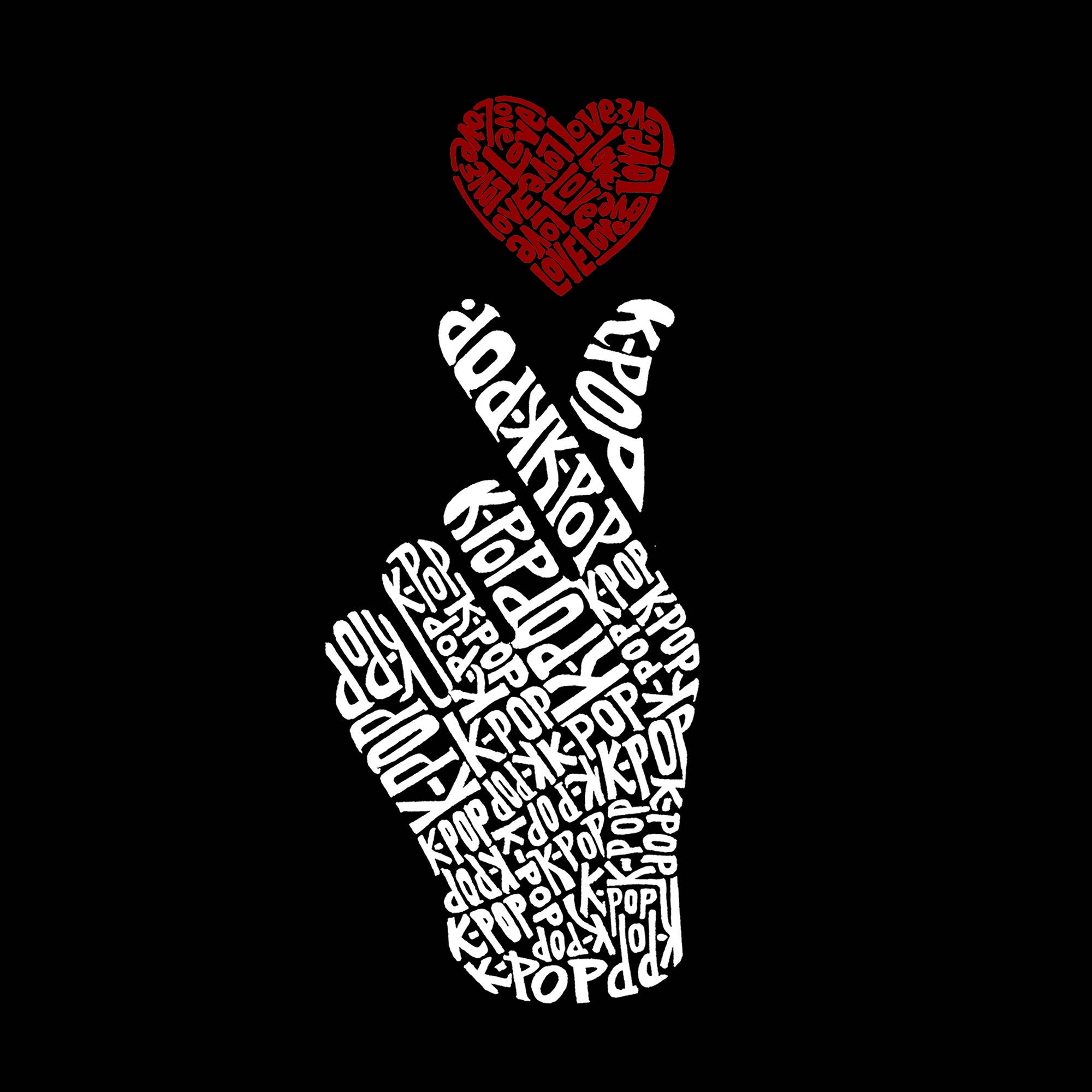 LA Pop Art - Wholesale Screen Printed T-Shirt - Women's - Women's Word Art T-Shirt - K-Pop1