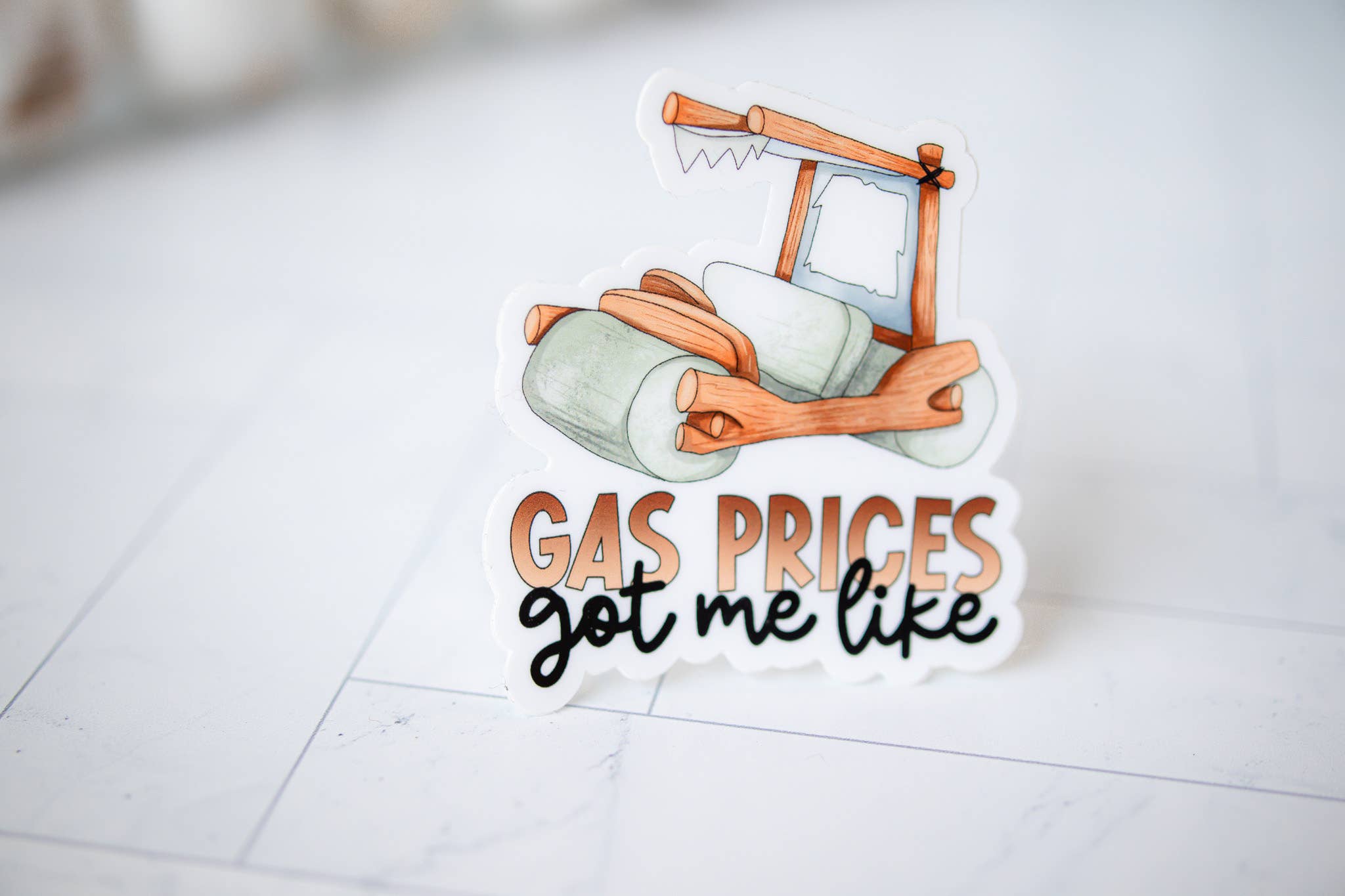 Savannah and James Co - Wholesale Sticker - Gas Prices Got Me Like, Vinyl Sticker, 3x3 in.1