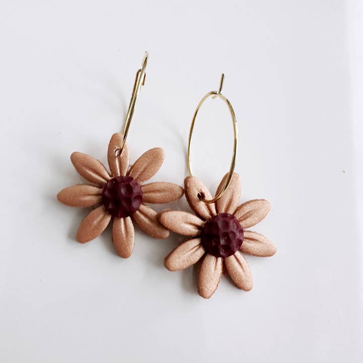 KaoLee Shop - Wholesale Dangle Earrings - Spring Daisy Hoop Earring10