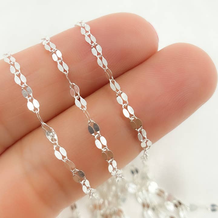 Jewels & Chains - Wholesale Link & Chain Necklace - 925 Sterling Silver Flat Marina Link Chain. V197SS