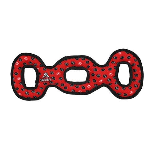 Pet Palette Distribution - Wholesale Pet Chew Toy - Dog - VIP Tuffy Ultimate 3 Way Tug Paw Dog Chew Toy Red 24"