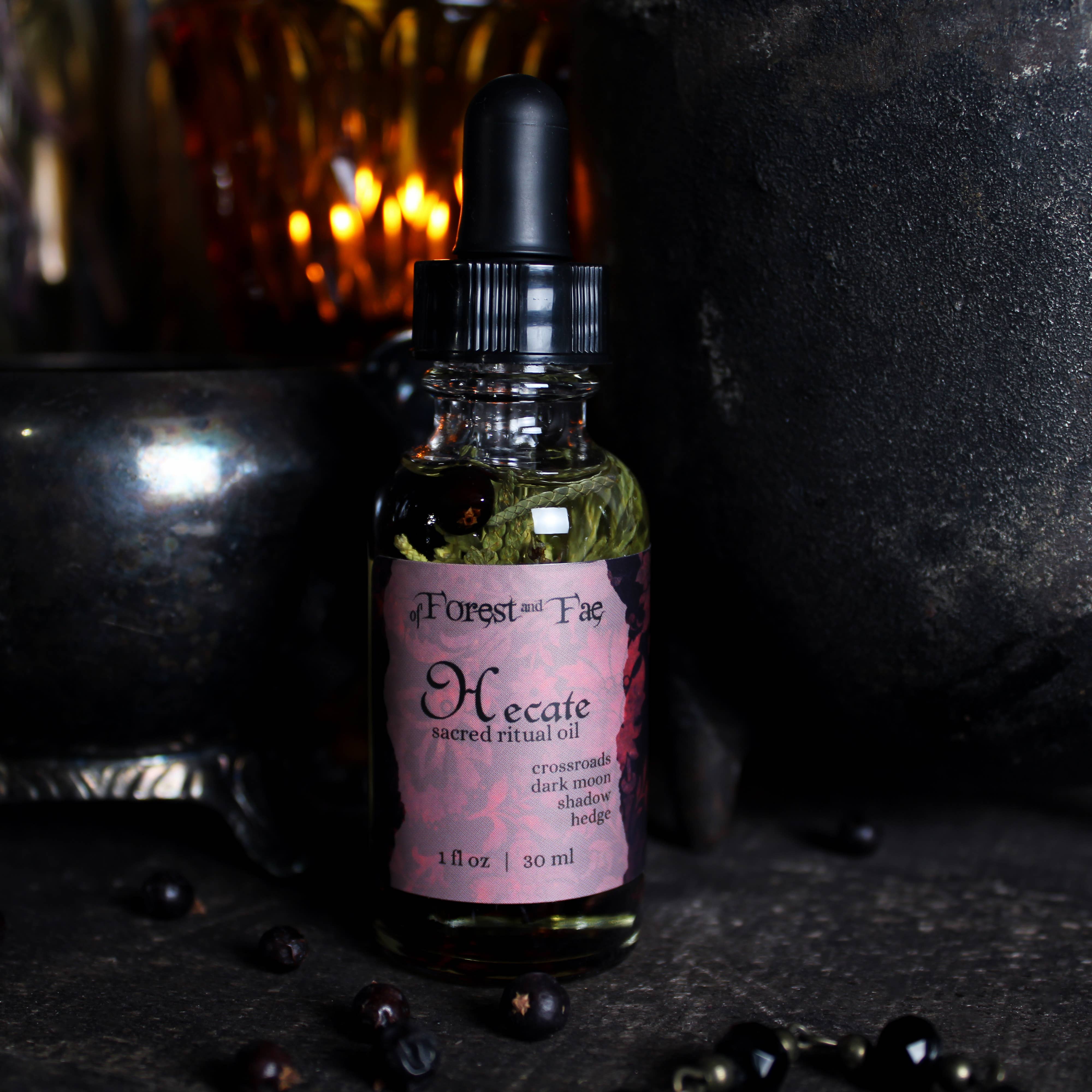 Hecate Sacred Ritual Oil • Altar oil for spell & ritual work for wholesale by of Forest and Fae